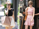 今夏最红单品：Taylor Swift示范短版上衣的甜美风格